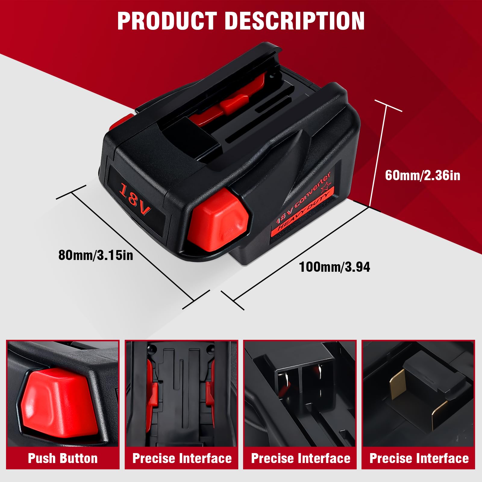 for Milwaukee M18 Battery Adapter Convert for Milwaukee V18 48-11-1830 48-11-2200 48-11-223 USB Converter Power Tool