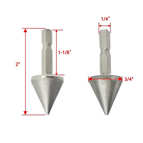 scottchen PRO Woodworking Square Hole Drill Bit Sharpener Mortise Chisel Bit Sharpening Tool Up to 1/2" Bit Grit #220/600-2Pack