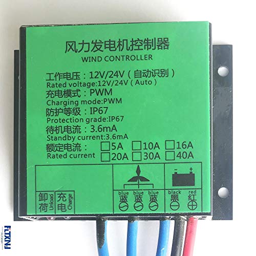 100W-800W Wind Charge Controller Water Proof 20A PWM Regulator 12V/24V AUTO Switch for Wind Turbine Generator