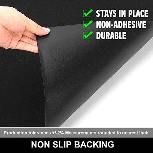 AiBOB Under Grill Mat, Premium Outdoor BBQ Mats Protect Decks and Patios, Absorbent Liquids Pad Under Grills, Reusable, Waterproof, 36x50 Black