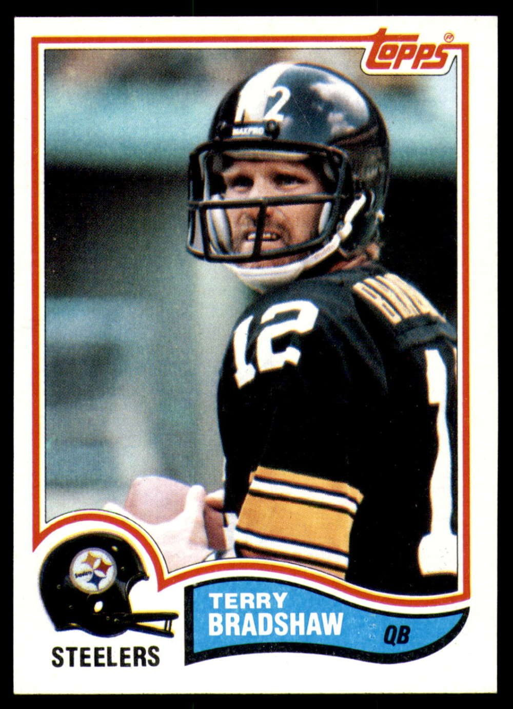 1982 Topps #204 Terry Bradshaw Pittsburgh Steelers NFL Football Card NM-MT