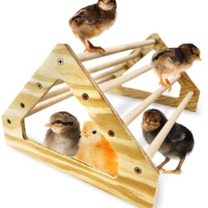 Backyard Barnyard Chick Perch Strong Wooden Jungle Gym Roosting Bar Made in USA!!! Chicken Toys for Coop and Brooder for Baby Chicks El Pollitos La Pollita Pollos Gallinas Polluelos