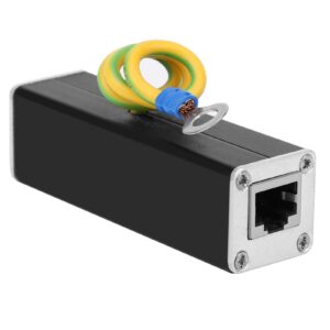 Hopcd Ethernet Surge Protector, POE Network Arrester IP Camera Thunder Surge Protector, RJ45 Lightning Suppressor for Network Camera/Network Switches
