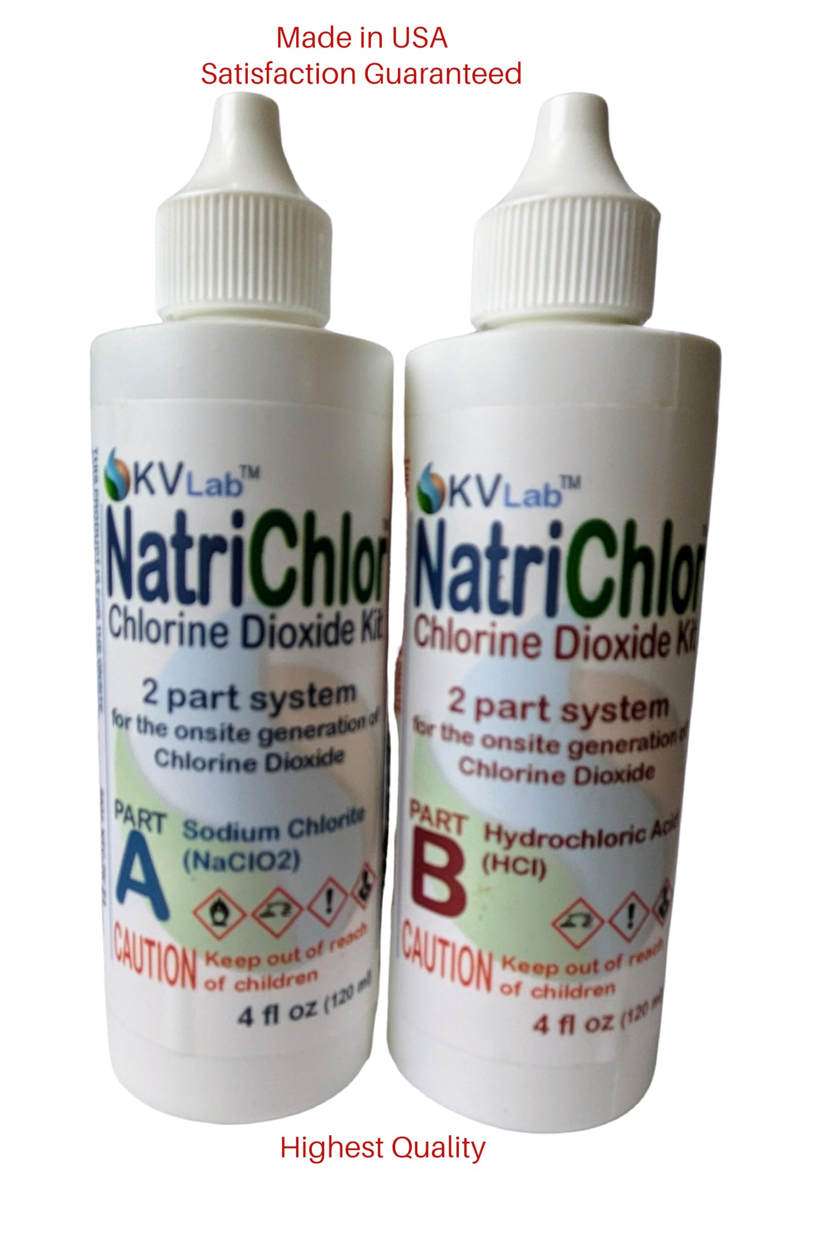 NatriChlor CD Set w/Accu-Drop Bottles HCL Extra Large Size (8 oz Total)