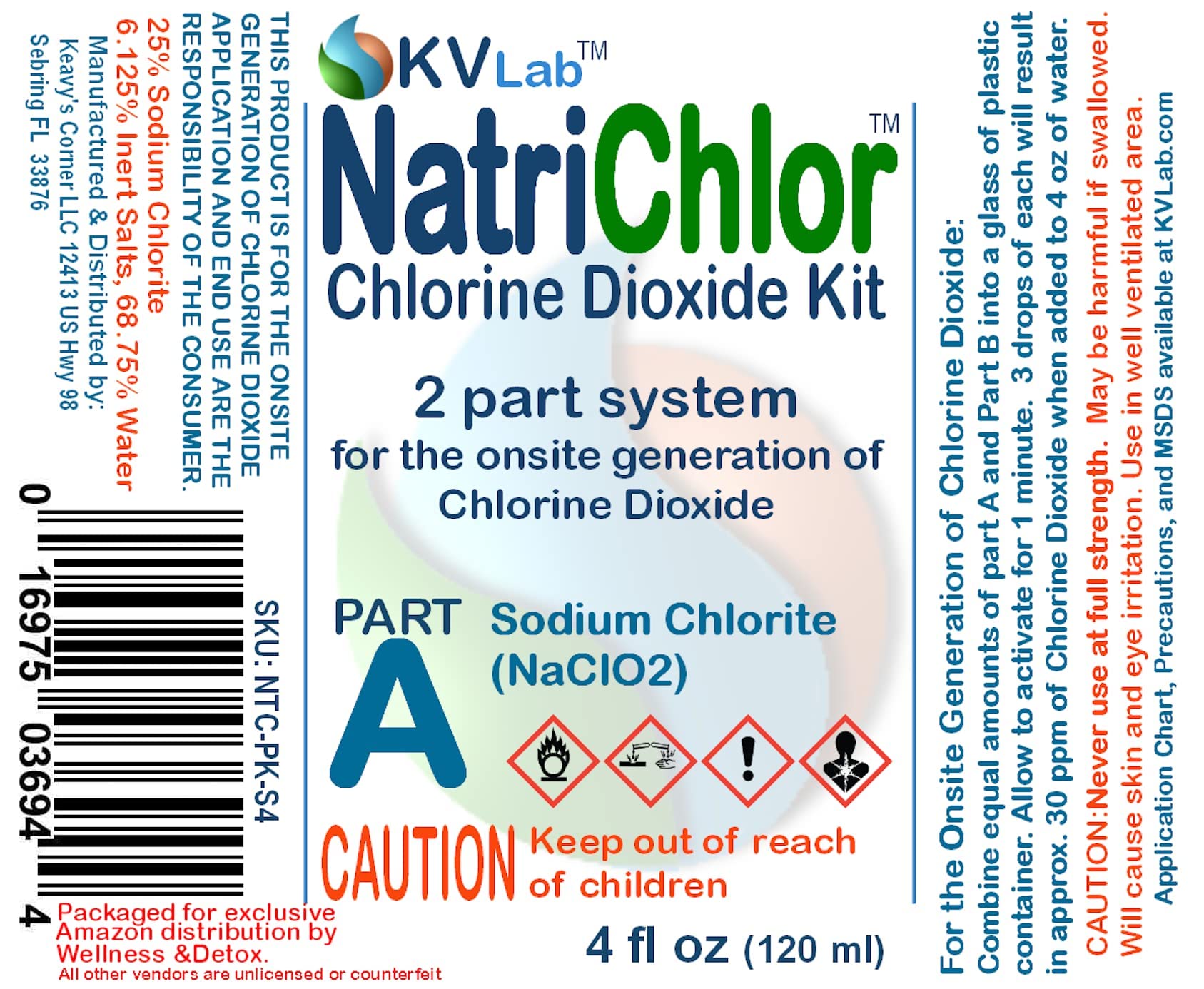 NatriChlor CD Set w/Accu-Drop Bottles HCL Extra Large Size (8 oz Total)