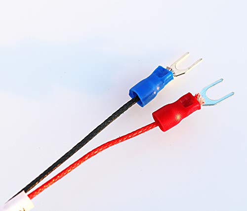 RuoFeng K Type Thermocouple Temperature Controller Sensor 9.8ft/3M Wire,100x5mm Stainless Steel Probe, 0-400° C