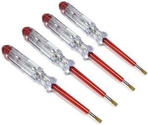 bulushi insulated screwdriver set professional screwdriver, slotted screwdriver voltage tester 100~500v ac pen electroprobe 4pcs