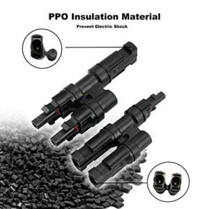 Qnbes 1 Pair Branch Connectors Solar Connectors Y Connector in Pair MMF+FFM for Parallel Connection Between Solar Panels