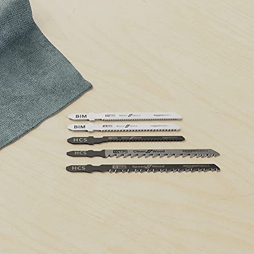 Amazon Basics Assorted T-Shank Jigsaw Blades Set, 10-Pieces