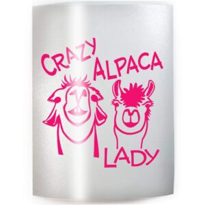 crazy alpaca lady - pick color & size - alpacas ranch farm vinyl decal sticker c