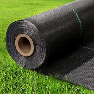 micromall premium 4oz pro weed barrier landscape fabric 4ft x 300ft, weeds control for flower bed, mulch, pavers, edging, garden stakes or any heavy duty outdoor project