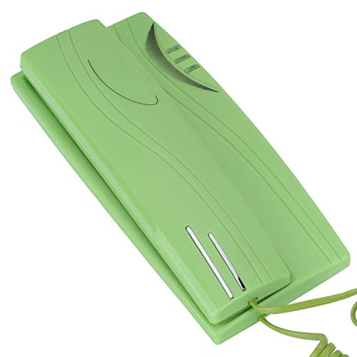 Mini Home Phone Landline Wired Green Telephone Desk Corded Phone Desktop Phone for Home Office Hotel,Telephone Line Power Supply, no Additional Power Supply Required