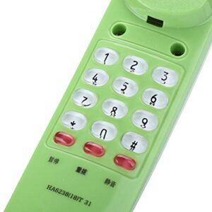 Mini Home Phone Landline Wired Green Telephone Desk Corded Phone Desktop Phone for Home Office Hotel,Telephone Line Power Supply, no Additional Power Supply Required