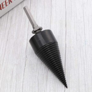 Cabilock Firewood Log Splitter Drill Bit Wood Splitter Cone Drill Bits Heavy Duty Drill Screw Cone Driver for Hand Drill 32mm