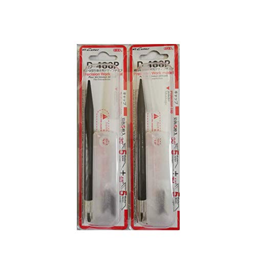 NT Cutter Resin Holder Precision Craft Knife Hobby Knife Black with Blade 45°x 5 and Blade 30°x 5 (D-400P) - 2 Pack