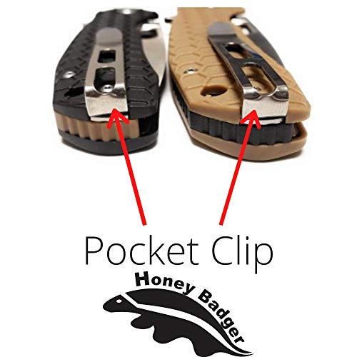 Western Active Honey Badger Replacement Pocket Clip for Large Honey Badger Knives Black