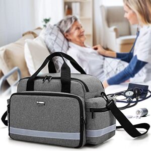 Trunab Home Health Nurse Bag Medical Bag Organizer with Handle and Shoulder Strap for Home Visit