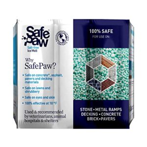 Safe Paw Pet Friendly Concrete Safe Powerful Salt Free Ice Melt for Driveways, Sidewalks, and Various Terrain, 22 Pound Flexicube (4 Pack)