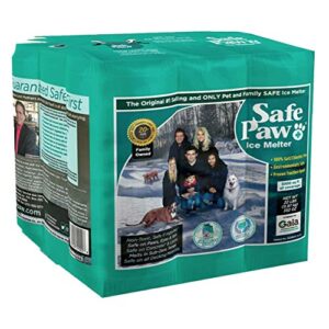 Safe Paw Pet Saltless Ice Melt for Various Terrain, 22 lbs and Traction Magic Quick Application All Natural Snow Melter, 15 Lbs Bucket