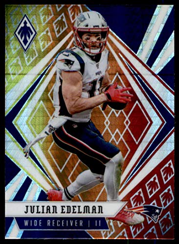 Football NFL 2020 Panini Phoenix Fire Burst #14 Julian Edelman Patriots