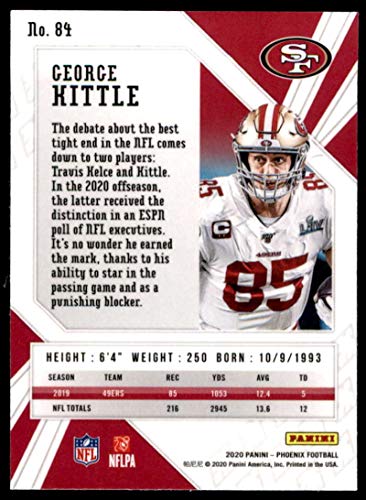 Football NFL 2020 Panini Phoenix Fire Burst #84 George Kittle 49ers