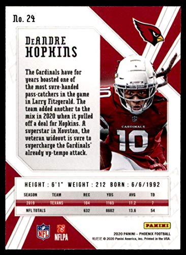 Football NFL 2020 Panini Phoenix Fire Burst #24 DeAndre Hopkins Cardinals