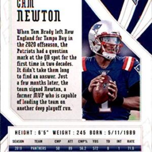 2020 Panini Phoenix Fire Burst #13 Cam Newton New England Patriots Football Card