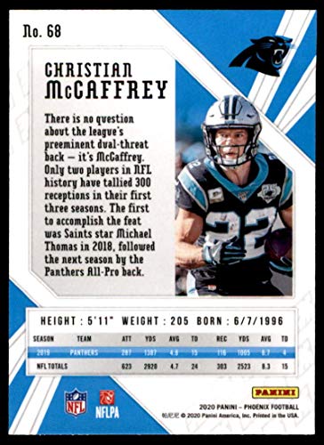 Football NFL 2020 Panini Phoenix Fire Burst #68 Christian McCaffrey Panthers