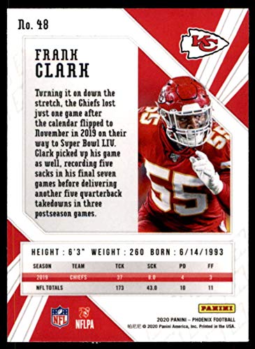 Football NFL 2020 Panini Phoenix Fire Burst #48 Frank Clark Chiefs