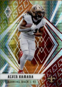 2020 panini phoenix fire burst #11 alvin kamara new orleans saints football card