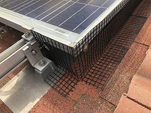 Solar Panel Bird & Critter Guard Kit – 4 in. x 100ft Roll Wire Mesh & 50 Stainless Steel Clips - Heyco Products