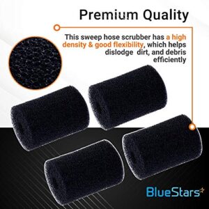 Ultra Durable Pool Cleaner 9-100-9001 UWF Connector & 4 Packs 9-100-3105 Sweep Hose Scrubber Replacement Part by BlueStars - Exact Fit for Polaris 380 280 180 Swimming Pool Cleaner