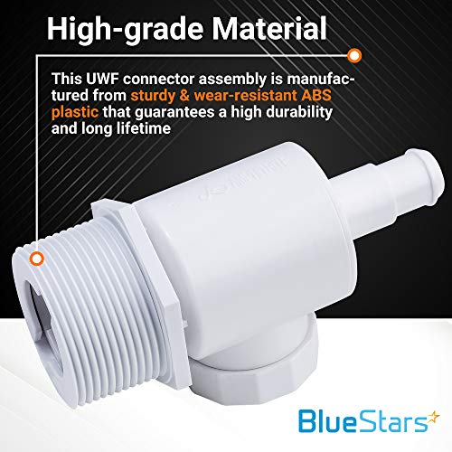 Ultra Durable Pool Cleaner 9-100-9001 UWF Connector & 4 Packs 9-100-3105 Sweep Hose Scrubber Replacement Part by BlueStars - Exact Fit for Polaris 380 280 180 Swimming Pool Cleaner