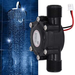 DC 12V Water Turbine Generator Inline Pipe Water Flow Generator G1/2" Male Threaded Micro-Hydro Water Charging Tool for DIY LED Power