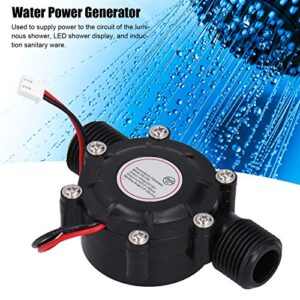 DC 12V Water Turbine Generator Inline Pipe Water Flow Generator G1/2" Male Threaded Micro-Hydro Water Charging Tool for DIY LED Power