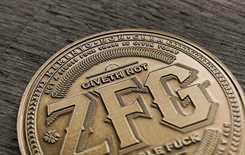 ZFG Inc. IDGAF Middle Finger Reminder Coin, Bronze Color, Collectible Challenge Coin, 1-Count