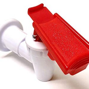 AquaNation BPA Free Sunbeam Dispenser Replacement Cooler Red Safety Lock Child Lock Lever Handle Faucet Water Bottle Jug Reusable Spigot Spout Leak Proof Beverage Pour Valve Water Crock Water Tap