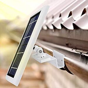 Wasserstein Gutter Mount Compatible with Ring, Arlo, Blink, Reolink Cams & Compatible Solar Panels (3 Pack, White)