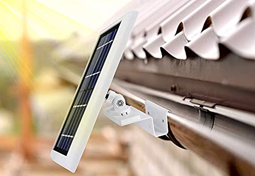 Wasserstein Gutter Mount Compatible with Ring, Arlo, Blink, Reolink Cams & Compatible Solar Panels (3 Pack, White)