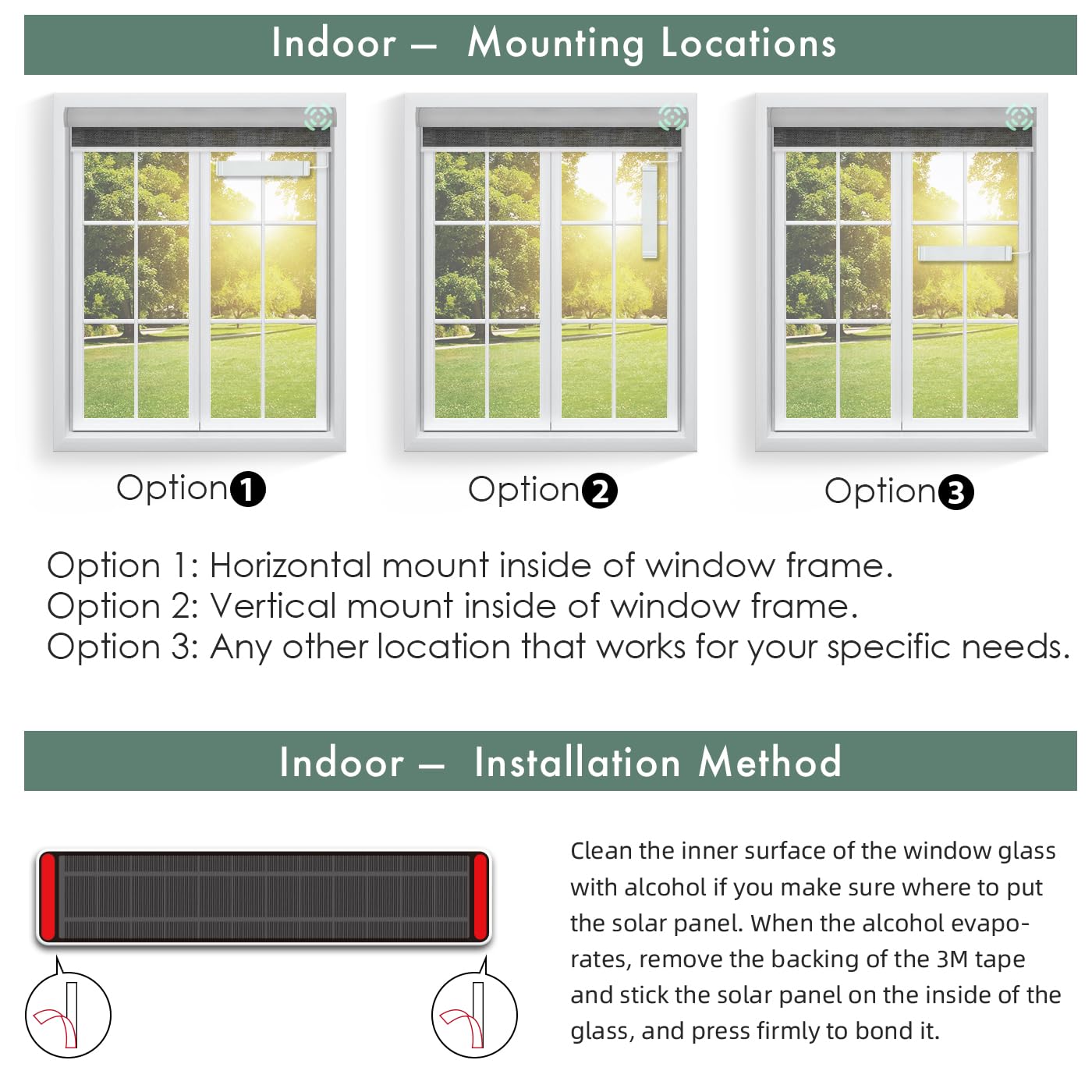 Yoolax Motorized Roller Blinds Accessories (Solar Panel)