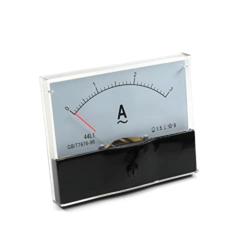 Fielect AC 0-3A Analog Current Panel 44L1 Amp Ammeter Gauge Meter 1.5 Accuracy for Auto Circuit Measurement Tester