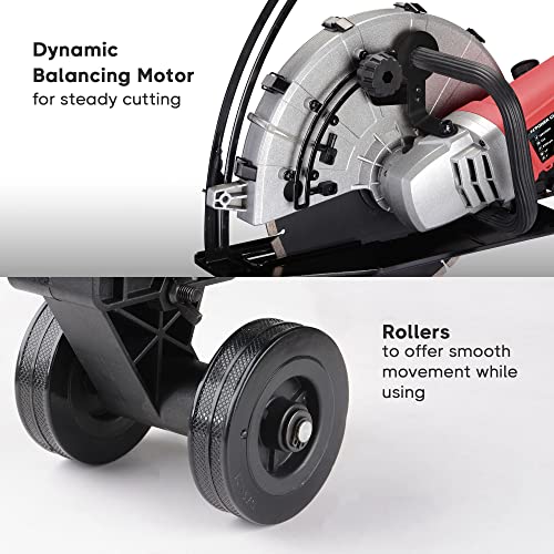Yescom 14 inch Electric Concrete Saw Disc Cutter Wet Dry Circular Saw Stone Cutter Saw Blade for Granite Stone