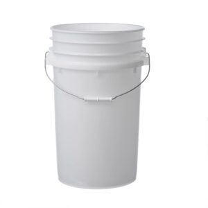 letica premium 7 gallon bucket, hdpe, natural, 6 pack