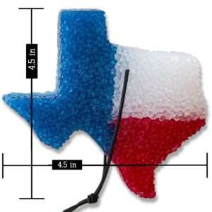 Leather, Lone Star Candles & More’s Premium Strongly Scented Freshies, Authentic Aroma of Genuine Leather, Car & Air Freshener, USA Made in Texas, 3-Color Texas State 2-Pack