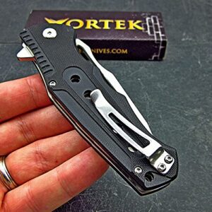 VORTEK Everyday Carry Ball Bearing Pivot System Fast Open EDC Folding Pocket Knife: 8Cr13MOV Stainless Steel Blade, Tough G10 Handles