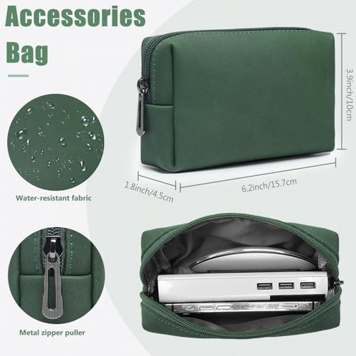 HYZUO 13 Inch Laptop Sleeve Case with Stand Feature Compatible with MacBook Air M2 A2681 13.6" Display, MacBook Air 13 M1 2018-2024, MacBook Pro 13 M2 M1 2016-2024, with Accessory Bag, Midnight Green