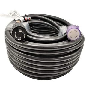 parkworld 62305 ul listed 30amp 4 prong generator extension cord, nema l14-30p to l14-30r female with lighted. (100 feet)