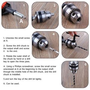 OCR Hand Drill Manual Crank Drill 1/4 inch (0.6mm-6mm) Precision Chucks Hand Drill With 2Pcs Drill Bit Set for Wood Plastic Acrylic Circuit Board Punching