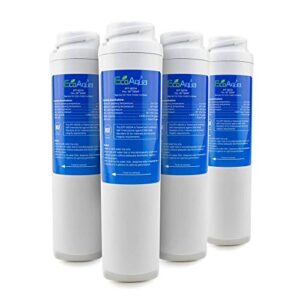 ecoaqua replacement for ge fqslf under sink filter, 4-pack