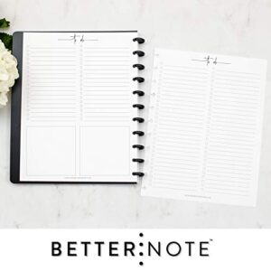BetterNote To Do List Refill Pages for Discbound Notebooks, Fits Levenger Circa, Big Happy Planner, Staples Arc, TUL, Talia (Modern- 25 Sheets, 11-Disc, 8.5"x11")
